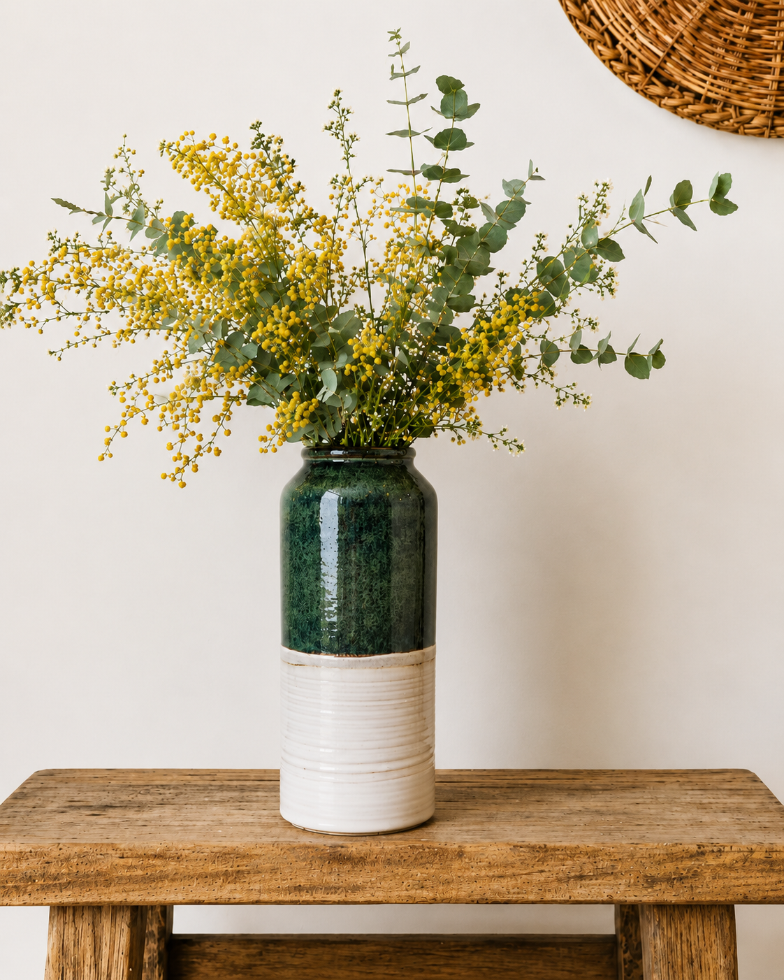 Vase vert émaillé